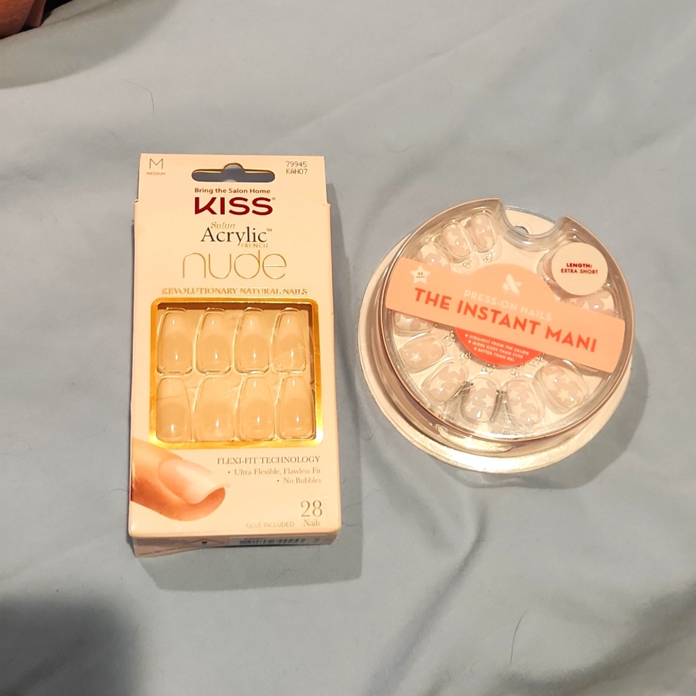 Two new and unopened instant manicure sets